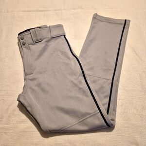Easton boys size Y XL gray with black piping down the leg full length pants VGUC